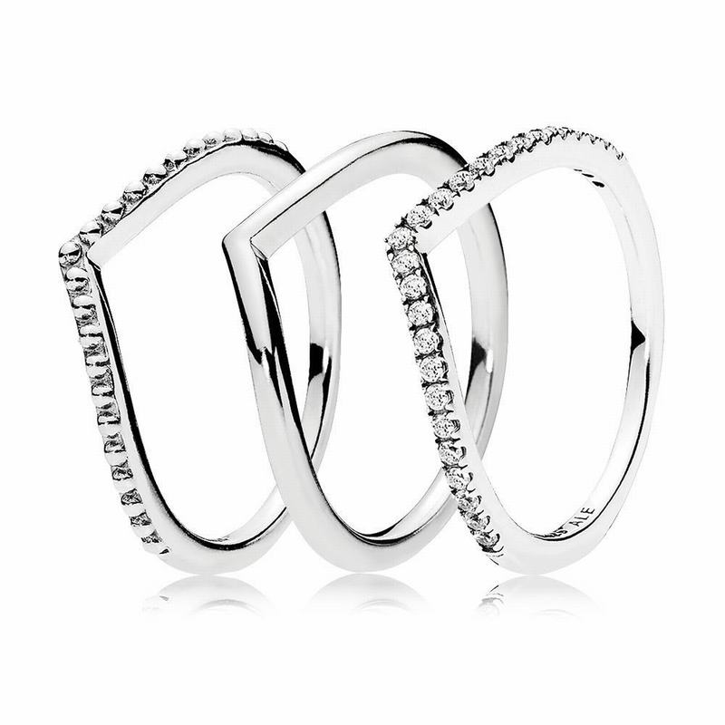 Pandora Wishbone Stackable Ring Stack Silver Egypt AU2963548